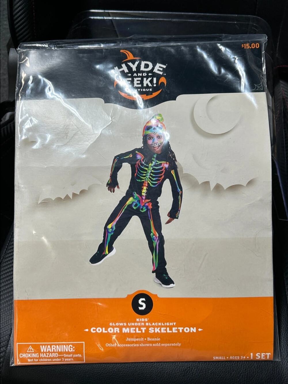 New Kids Hyde & Eek! Color melt skeleton costume - Small